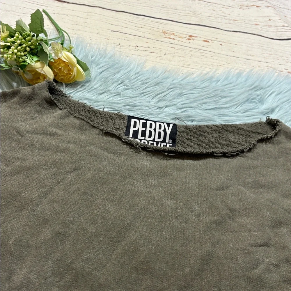 Pebby Olive Green Women's Sweatshirt - Picture 2 of 7